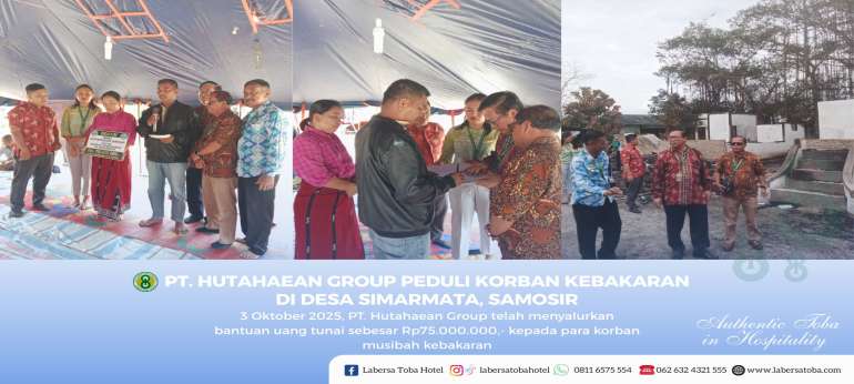 PT. Hutahaean Group Peduli Korban Kebakaran di Desa Simarmata, Samosir