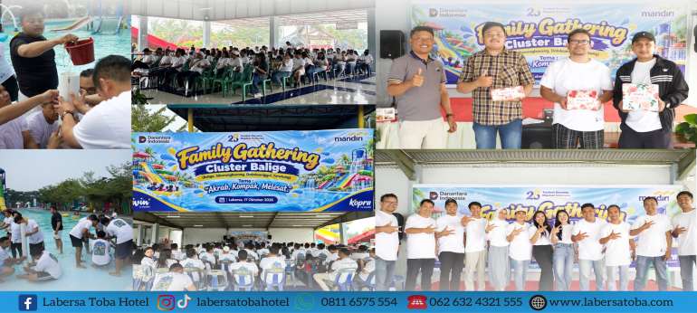 Family Gathering Mandiri Cluster Balige Meriah di Waterpark Labersa Toba Fantasi